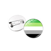 LGBT Pride Flag Pin Set – 6 Glass Brooch Badges (Gay, Lesbian, Trans, Bi, Pan, Ace)