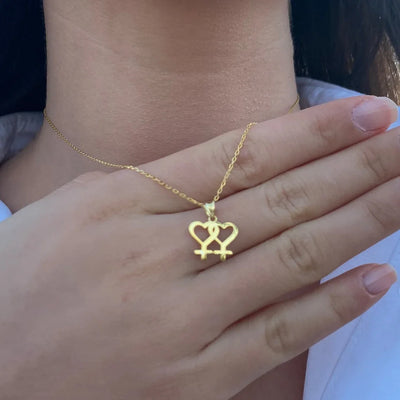 Lesbian Venus Symbol Necklace