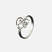 Paw & Heart Ring for Pet Lovers