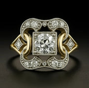 Vintage Zirconia Gold Ring