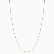 Bodega Box Necklace | White Gold