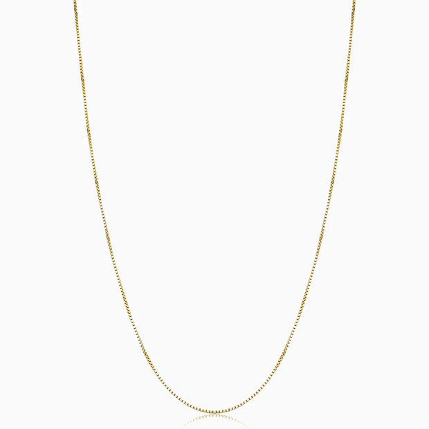 Bodega Box Necklace | White Gold