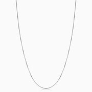 Bodega Box Necklace | White Gold