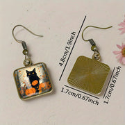 Unique Cat Autumn Earrings
