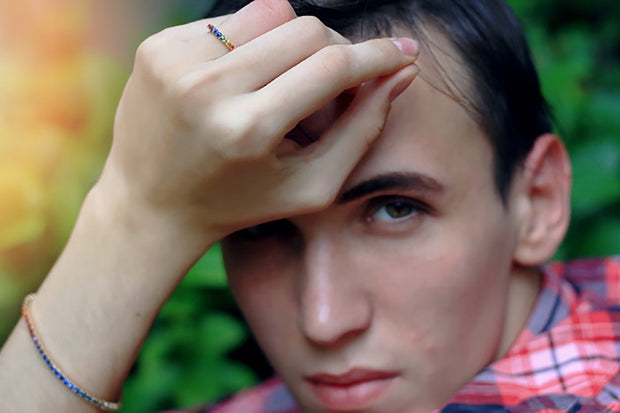 Rainbow Sapphire Half Eternity Ring – 14K Gold Band with Natural Sapphires