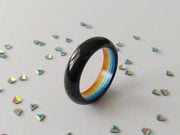 Secret LGBTQ Pride Ring – Ring with Hidden Colors (LGBT, Pan, Lesbian, Genderqueer, Bi, Agender, Ase)