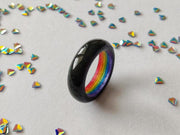 Secret LGBTQ Pride Ring – Ring with Hidden Colors (LGBT, Pan, Lesbian, Genderqueer, Bi, Agender, Ase)