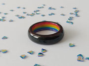 Secret LGBTQ Pride Ring – Ring with Hidden Colors (LGBT, Pan, Lesbian, Genderqueer, Bi, Agender, Ase)