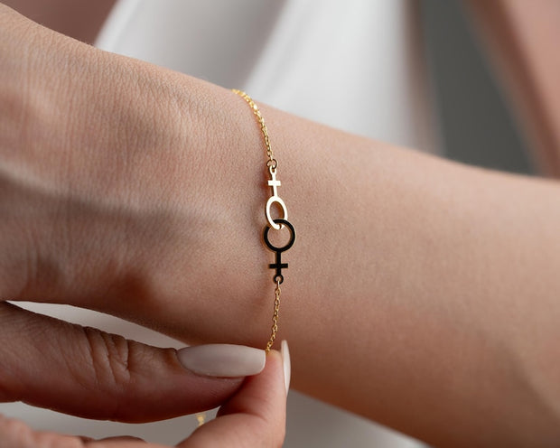 Lesbian Venus Symbol Bracelet