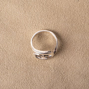 Statement Ring Wave Swirl made of 925 Sterling Silver asymmetrically handcrafted