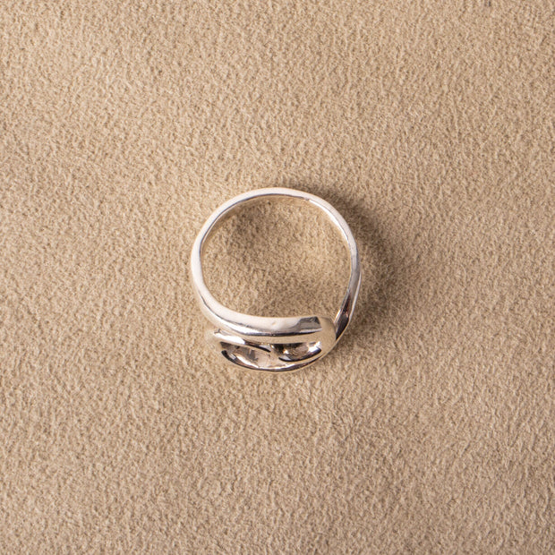 Statement Ring Wave Swirl made of 925 Sterling Silver asymmetrically handcrafted