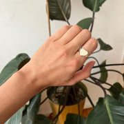 925 Sterling Silver Heart Signet Ring Handmade - Love Ring