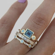 Charm - Vintage Blue Crystal Ring