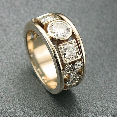Classic Gold Zirconia Ring