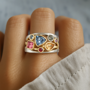 Vintage Colorful Zirconia Ring