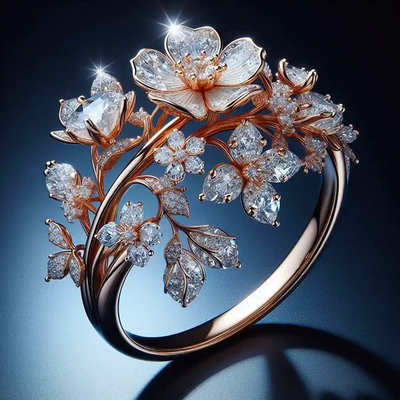 Radiant Floral Elegance Ring