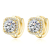 Nadine square earrings | White Gold