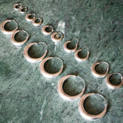 Wide Chunky Silver Plated Hoop Earrings Various Sizes Handmade