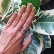 Snake Ring in Silver Stainless Steel
