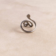 Snake Ring in Silver Stainless Steel