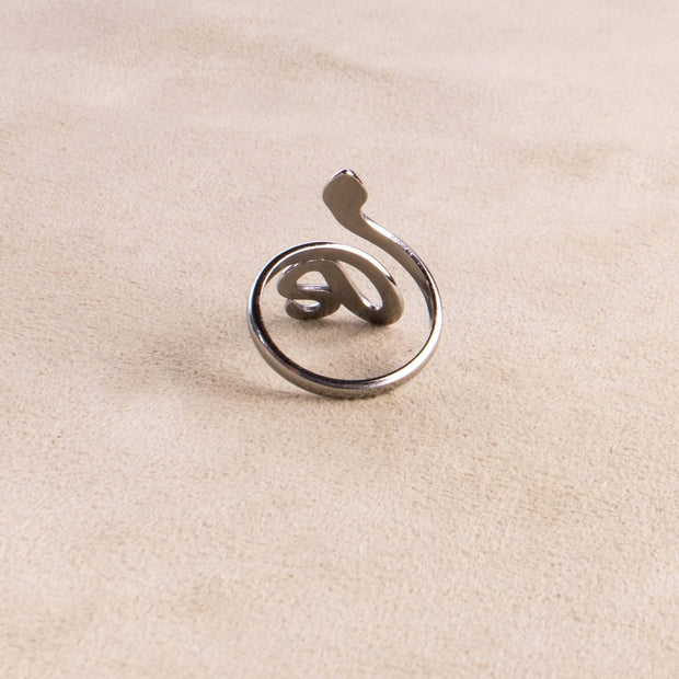 Snake Ring in Silver Stainless Steel