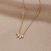 Omelia Crystal Leaf Necklace